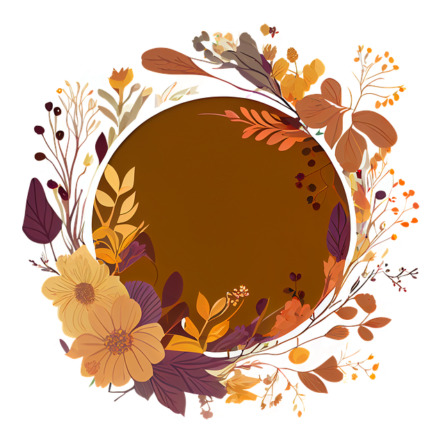 Free wreath flower circle illustration