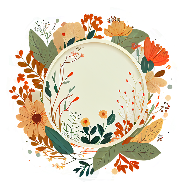 Free wreath flower circle illustration