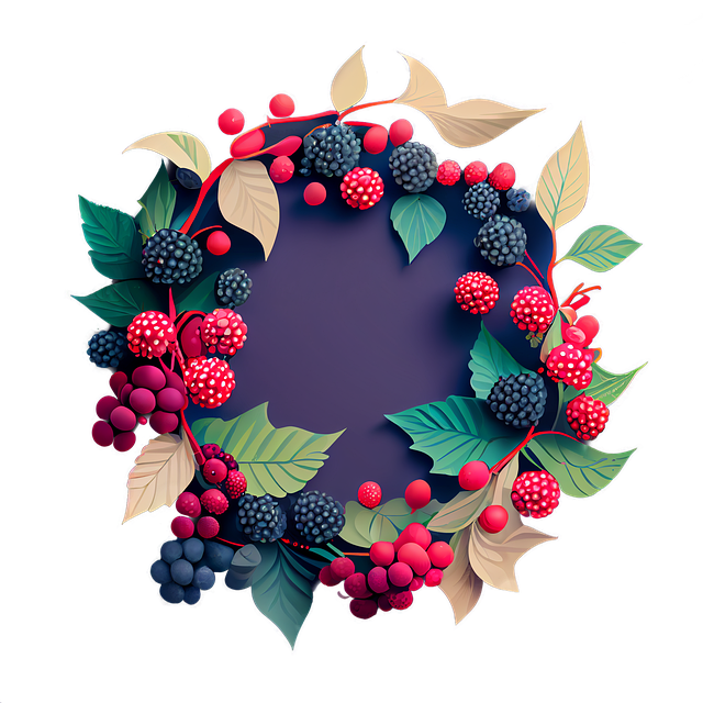Free wreath nature leaves illustration
