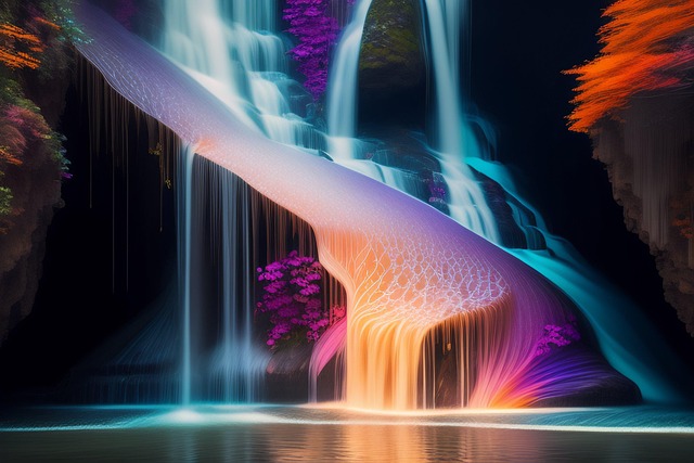 Natur, Fantasie, Wasserfall, Landschaft