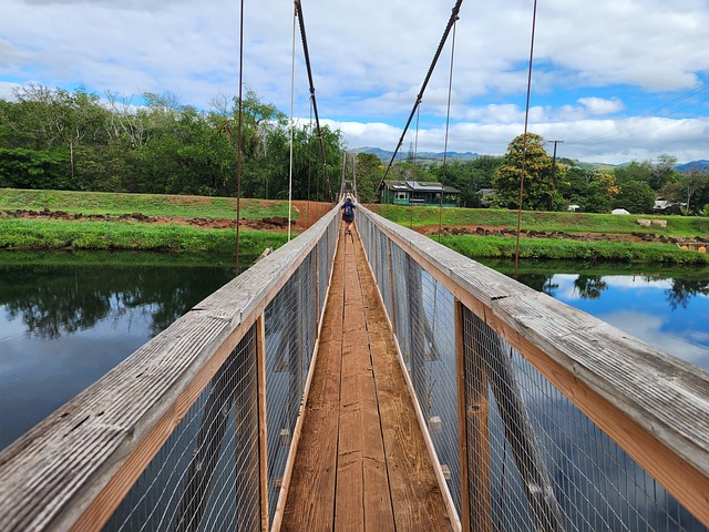 Free Swinging Bridge Wooden Swinging Bridge photo and picture
