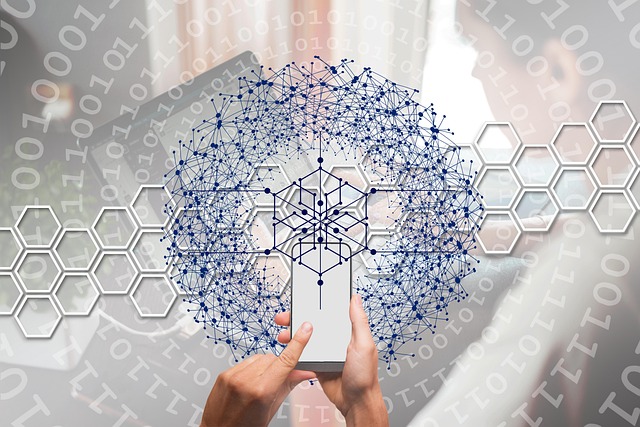 Free technology blockchain symbol illustration