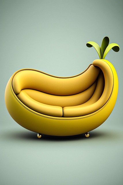 Download free HD stock image of Banana Sofa Free banana sofa room illustration