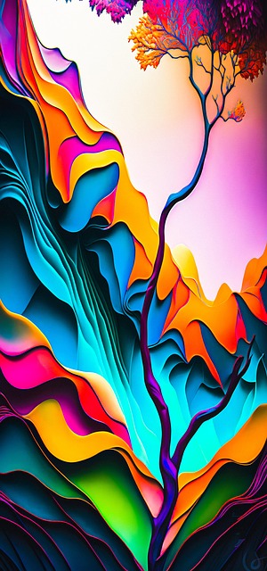 Free ai generated trees forest illustration