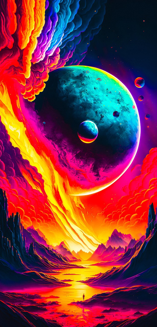 Download free HD stock image of Ai Generated Planets Free ai generated planets mountains illustration