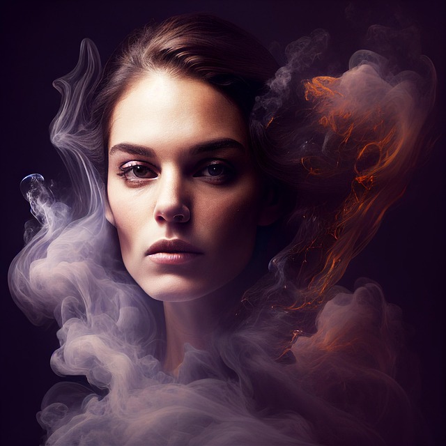 Download free HD stock image of Ai Generated Woman Free ai generated woman smoke illustration