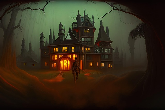Free background castle spooky illustration