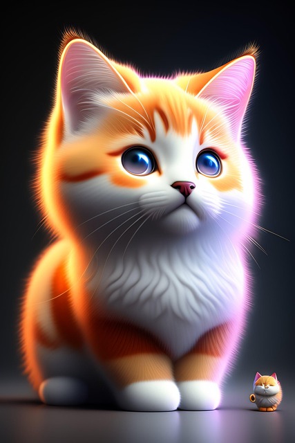 Kat, Dyr, Sød, Smuk, Kunst, Sødt Foto