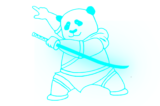 Panda, Neon, Kung Fu Panda, Tegneserie