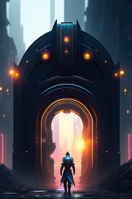 Free futuristic warrior fiction illustration