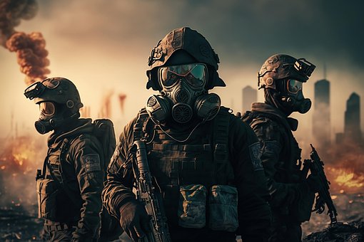 Soldados, Ejército, Nuclear, Explosión