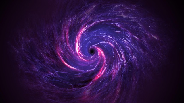 Free space black hole nebula illustration