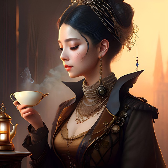Free ai generated woman steampunk illustration