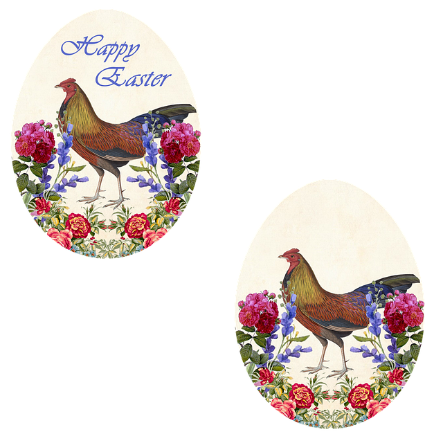 Free labels easter easter eggs illustration