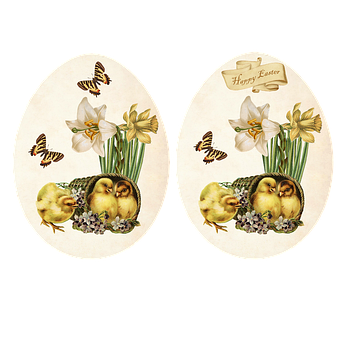 Etiketten, Ostern, Ostereier, Natur