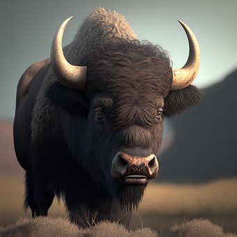 Ai Gegenereerd, Buffel, Hoorns, Zoogdier