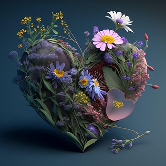 Hart, Romantiek, Dol Zijn Op, Bloemen