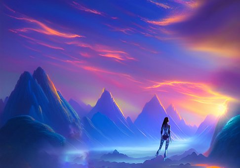 Ai Genereret, Kvinde, Bjerge, Avatar