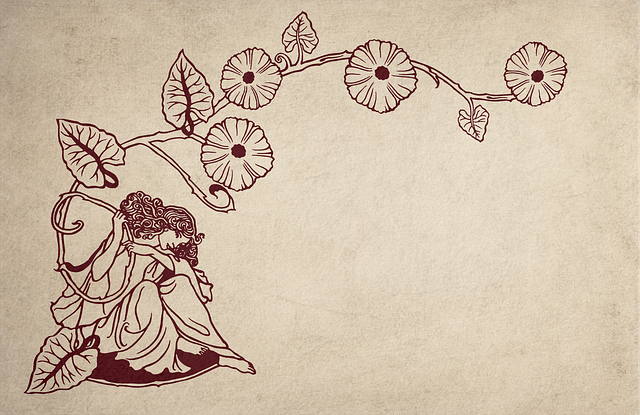 Free woman drawing heading illustration
