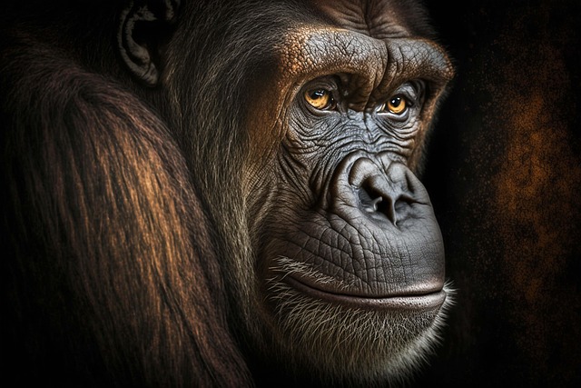 Free ai generated nature ape illustration