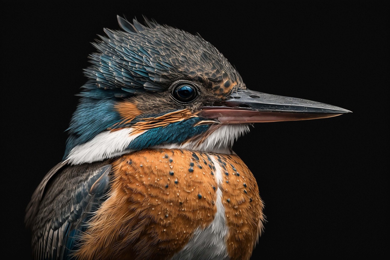 Free ai generated kingfisher bird illustration