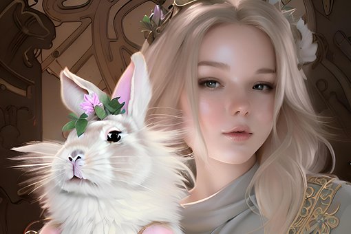 Free Rabbit Woman photo and picture