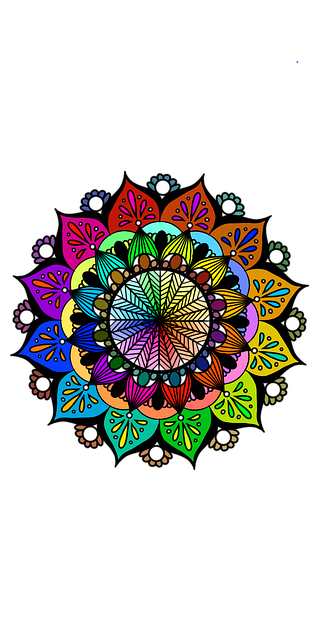 Free mandala rainbow colorful illustration