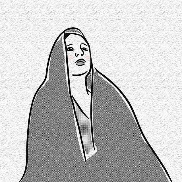Free woman scarf bible illustration
