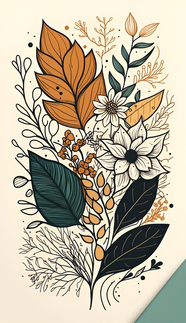 Free sketch blossom botanic illustration