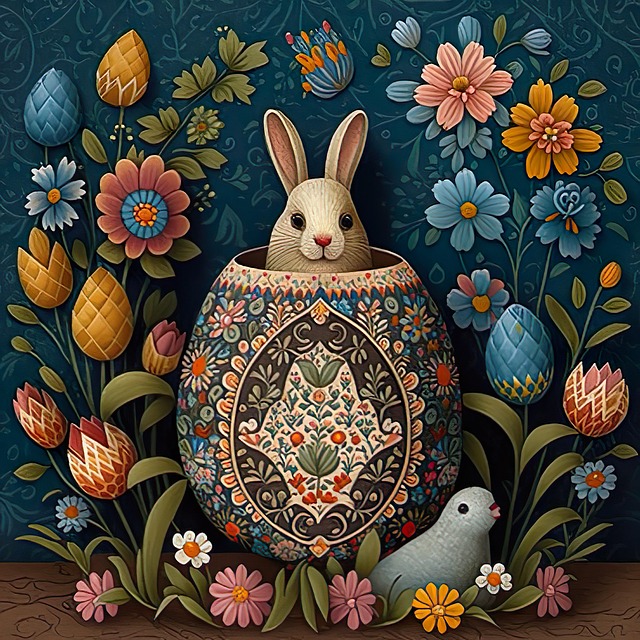 Download Easter Bunny, Rabbit, Flowers. Royalty-Free Stock Illustration ...