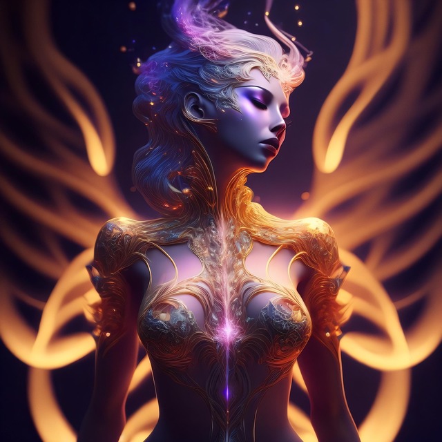 Free divine feminine angel goddess illustration