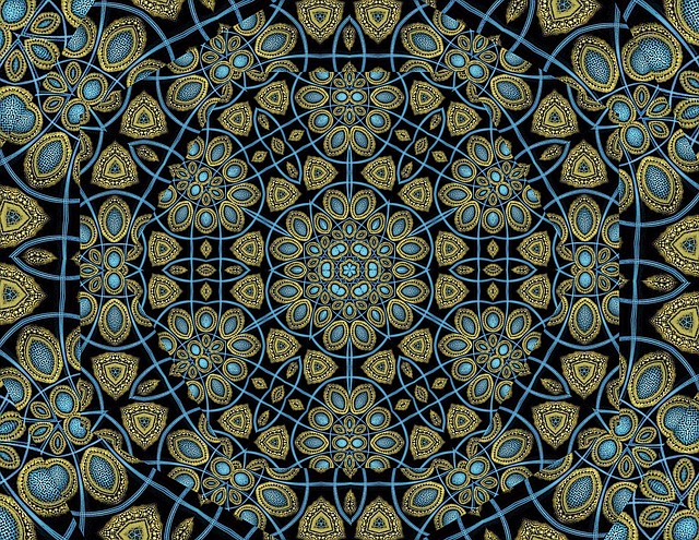 Free rosette kaleidoscope background illustration