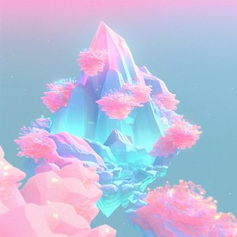 Free Pastel Colors Crystals illustration and picture