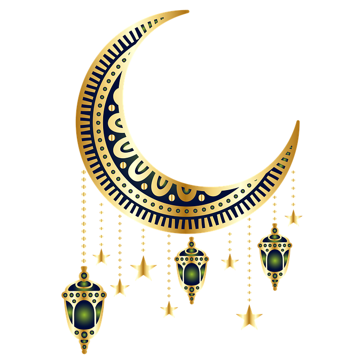 Download Ramadan Crescent Moon Gold Royalty Free Stock Illustration 