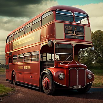 Englisch, Doppeldecker-Bus, Transport