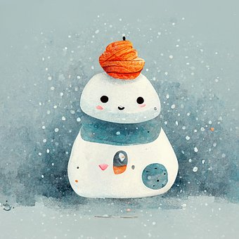 Free Ai Generated Snow Man illustration and picture