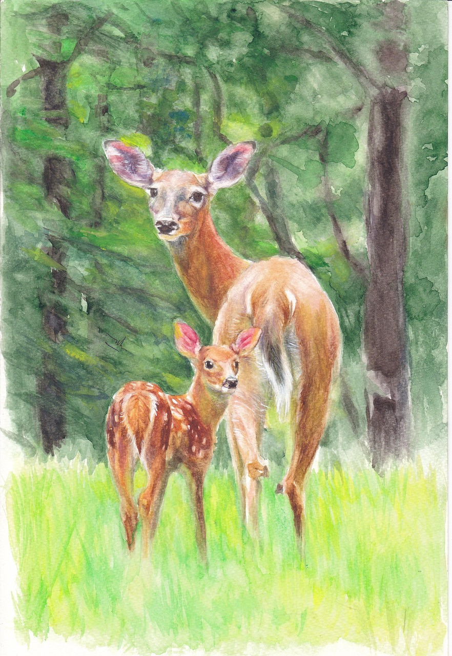 Deer Family Forest Free Photo On Pixabay Pixabay