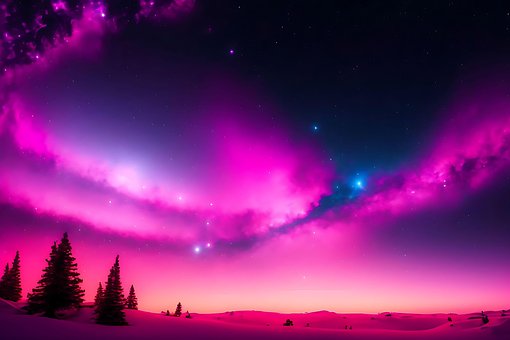 Weihnachten, Rosa, Natur, Schnee