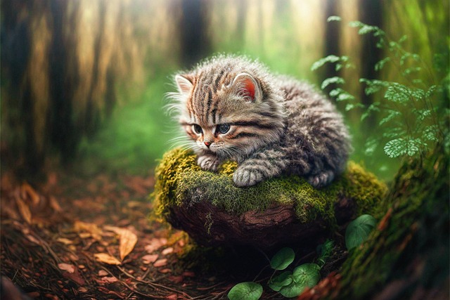 Free ai generated cat kitten illustration