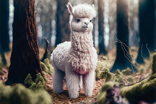 Download free HD stock image of Ai Generated Alpaca Free ai generated alpaca lama illustration