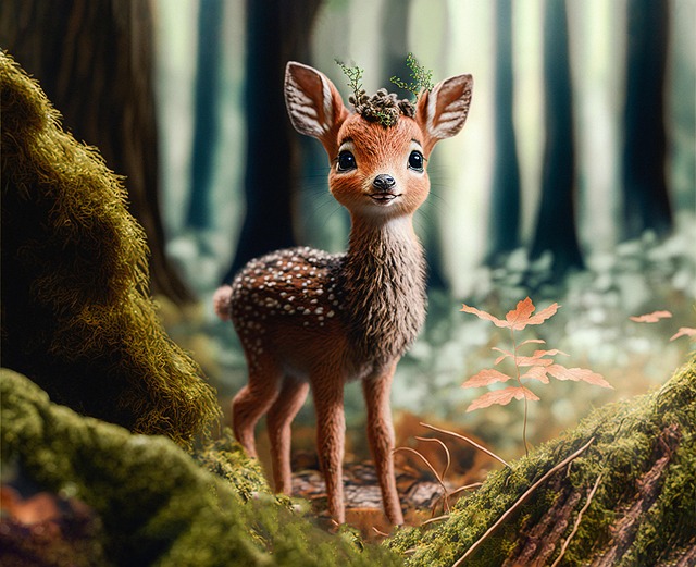 Free ai generated deer nature illustration