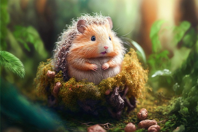 Download free HD stock image of Ai Generated Hamster Free ai generated hamster nature illustration