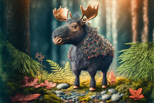 Download free HD stock image of Ai Generated Elk Free ai generated elk moose illustration