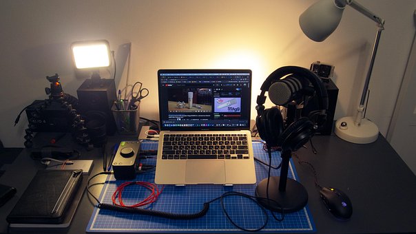 Podcast, Mikrofon, Optage, Lyd, Macbook