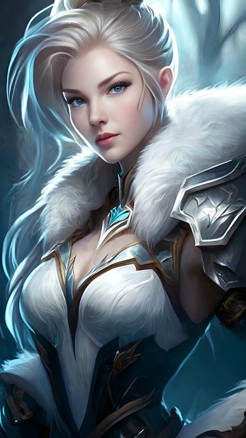Free league of legends champion design female warrior illustration