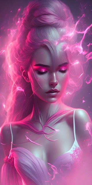 Lyserød Dame, Dame I Pink, Pige, Kvinde