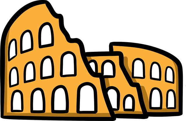 Free colliseum ruins architecture vector