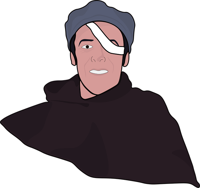 Free man middle ages injury vector