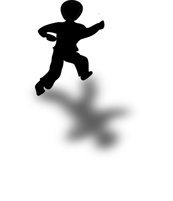 Free silhouette running man vector