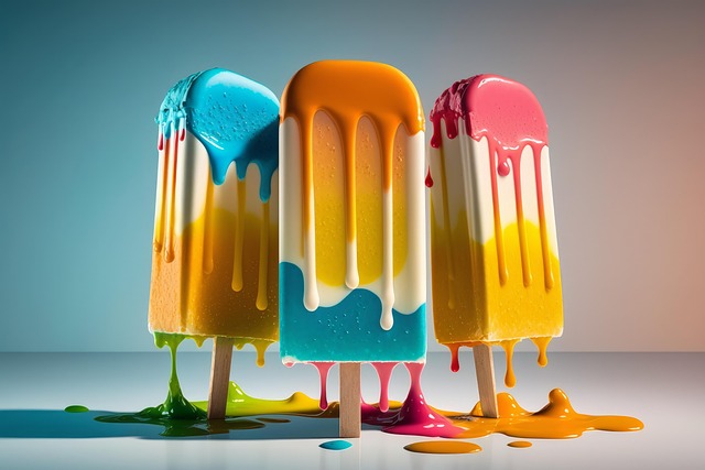 Free ice cream colored calories illustration